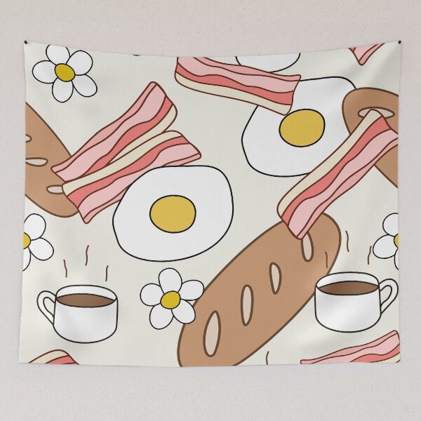 Item preview, Breakfast Food with Bacon, Eggs, Coffee, and Bread designed and sold by Chercheryellow.
