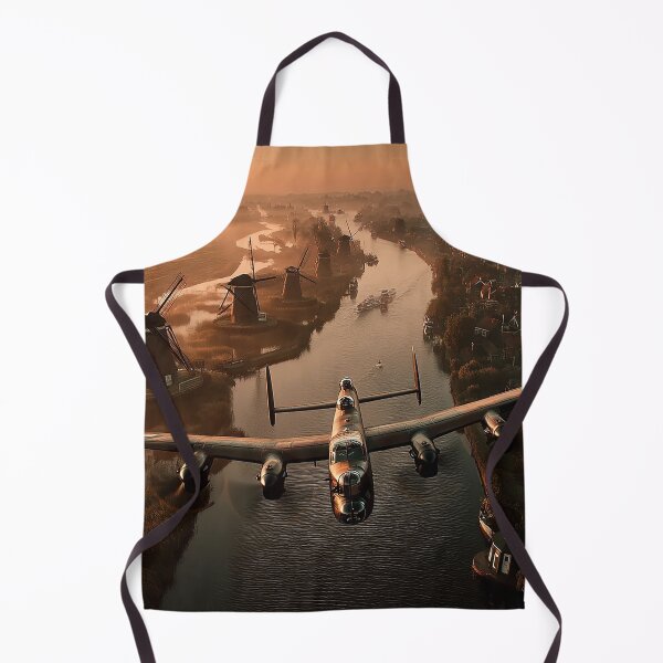 Item preview, Lancaster Aircraft Soaring Across Quiet Villages of Holland with the Sun Emerging designed and sold by Skyframe Aviation.