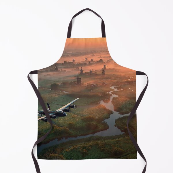 Item preview, Legendary Lancaster Cruising Over the Dutch Countryside in Tranquil Skies designed and sold by Skyframe Aviation.