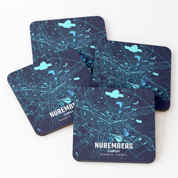 Item preview, Nuremberg Midnight City Map designed and sold by HomeLivingCo.