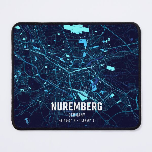 Item preview, Nuremberg Midnight City Map designed and sold by HomeLivingCo.