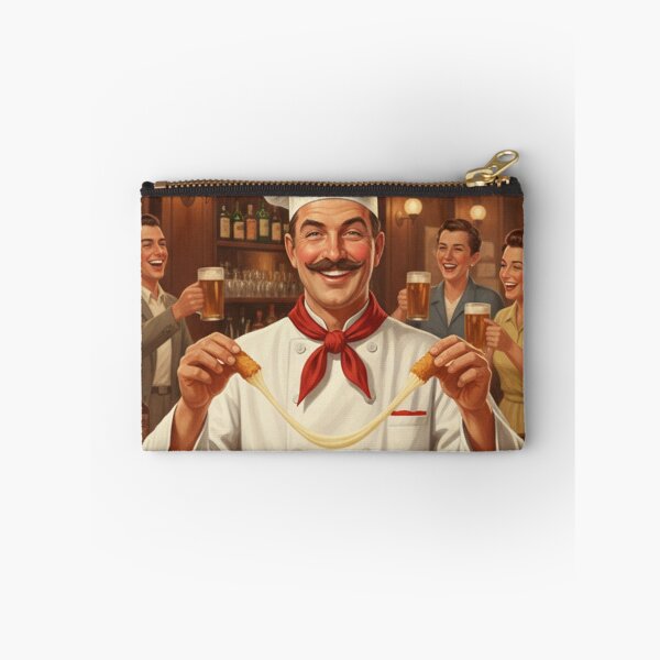 Item preview, "BEST MOZZARELLA STICKS!" – Vintage 1950s Pub Chef Poster designed and sold by Cozy-Old-Pub.