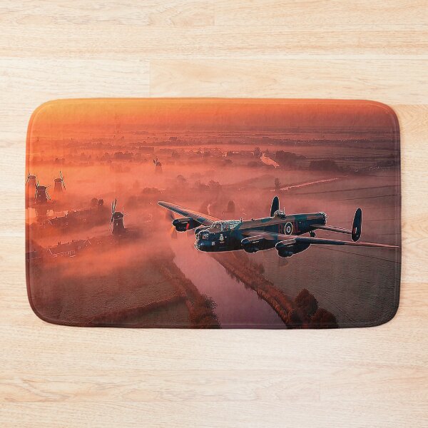 Item preview, Classic Lancaster Passing Above the Lowlands of Holland in the Early Light designed and sold by Skyframe Aviation.