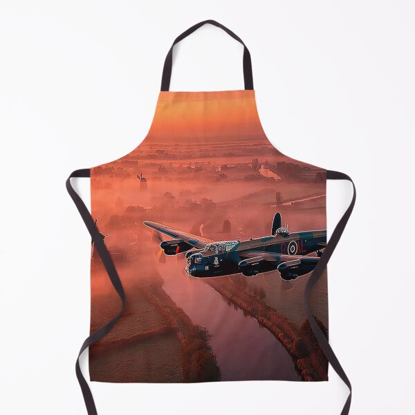 Item preview, Classic Lancaster Passing Above the Lowlands of Holland in the Early Light designed and sold by Skyframe Aviation.