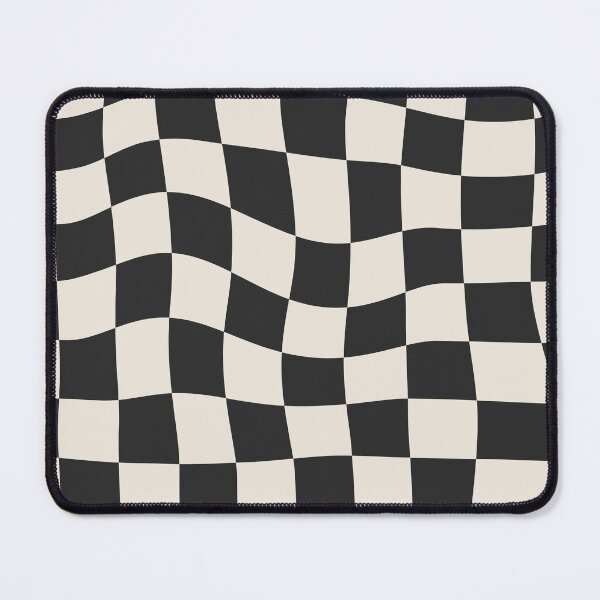 Item preview, Black and White Warped Checkered Pattern Checkerboard designed and sold by enricadenicola.