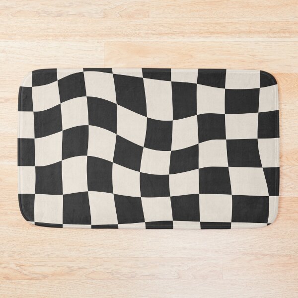 Item preview, Black and White Warped Checkered Pattern Checkerboard designed and sold by enricadenicola.