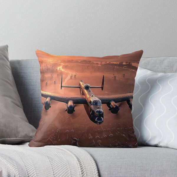 Item preview, British Lancaster Gliding Over the Morning Windmills During Sunrise designed and sold by Skyframe Aviation.