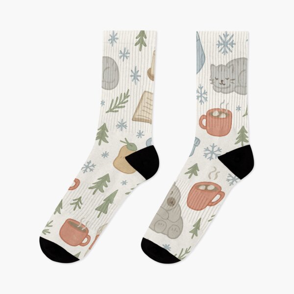 Item preview, Cozy Winter Doodles Seamless Pattern designed and sold by Ombrya.