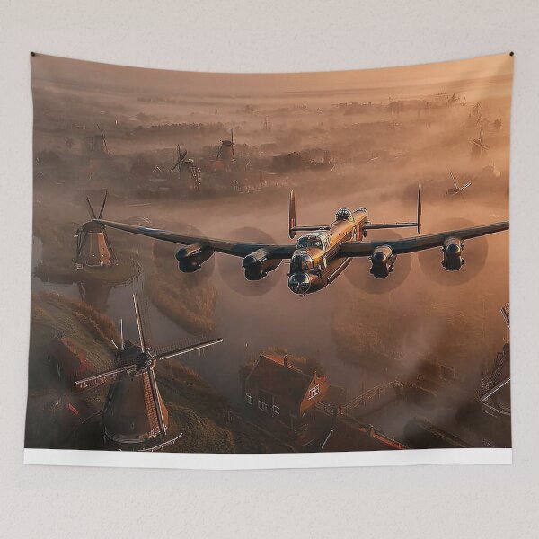 Item preview, British Lancaster In Flight Over the Rivers of Holland in Peaceful Silence designed and sold by Skyframe Aviation.