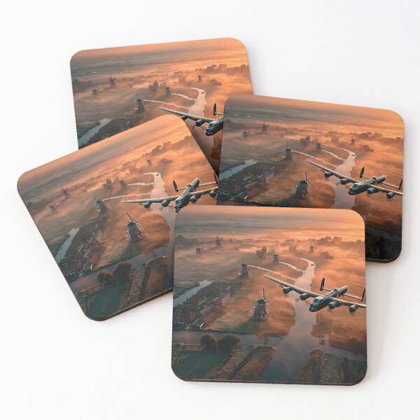 Item preview, RAF Lancaster Approaching the Rivers of Holland at Dawn designed and sold by Skyframe Aviation.