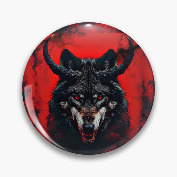 Item preview, Demon Wolf Ascendant – Red Ritual Illustration designed and sold by Neer arts.
