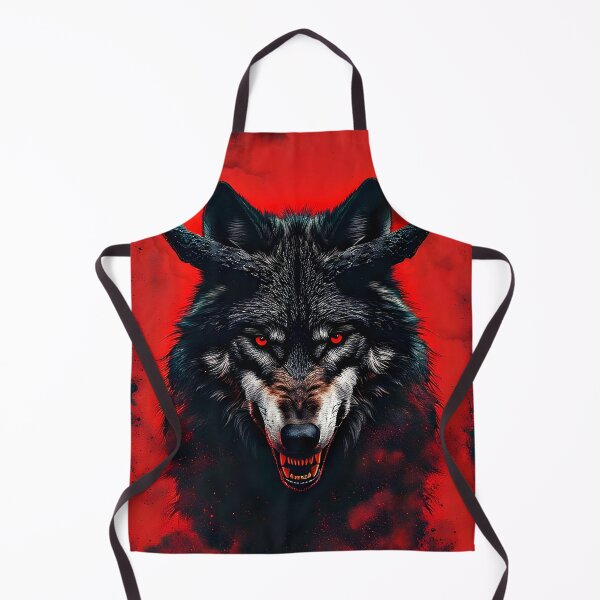 Item preview, Demon Wolf Ascendant – Red Ritual Illustration designed and sold by Neer arts.