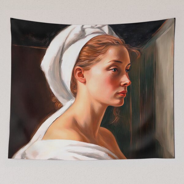 Item preview, Tranquil Contemplation Profile Portrait designed and sold by LanaGustavsson.