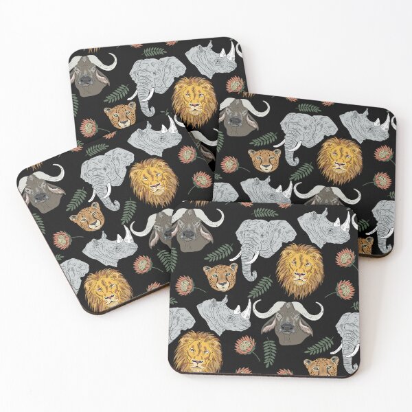 Item preview, The Big Five Safari Animals Protea Edition designed and sold by SpiritedArtwork.