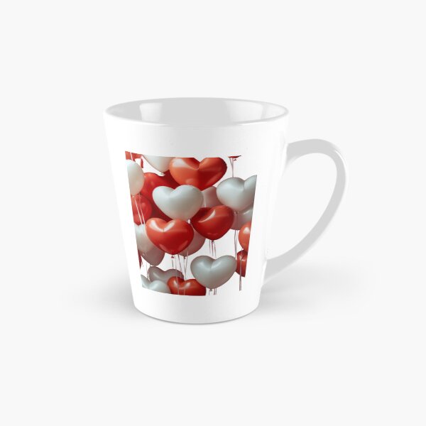 Item preview, Romantic Red and White Heart Balloons designed and sold by Rangmanch.