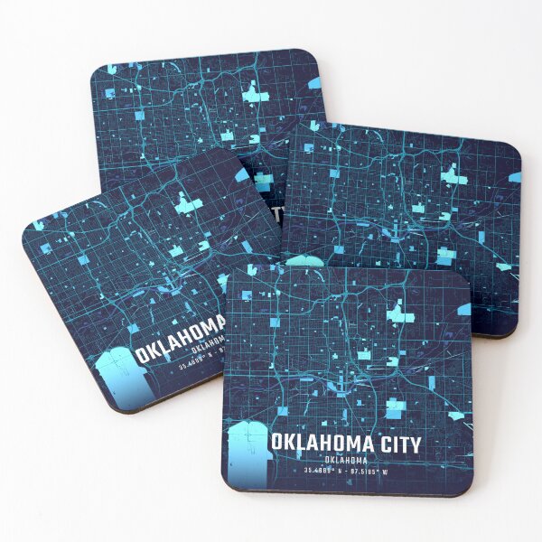 Item preview, Oklahoma City Midnight City Map designed and sold by HomeLivingCo.