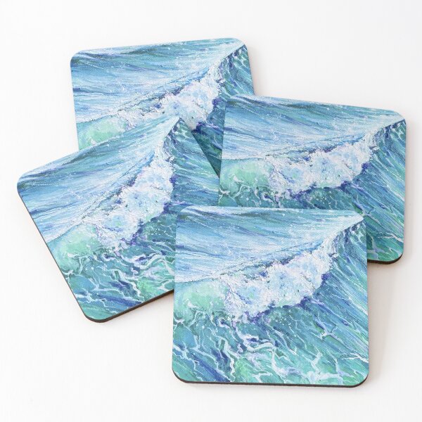 Item preview, Ocean Wave Energy – Abstract Seascape Painting designed and sold by valyaart.