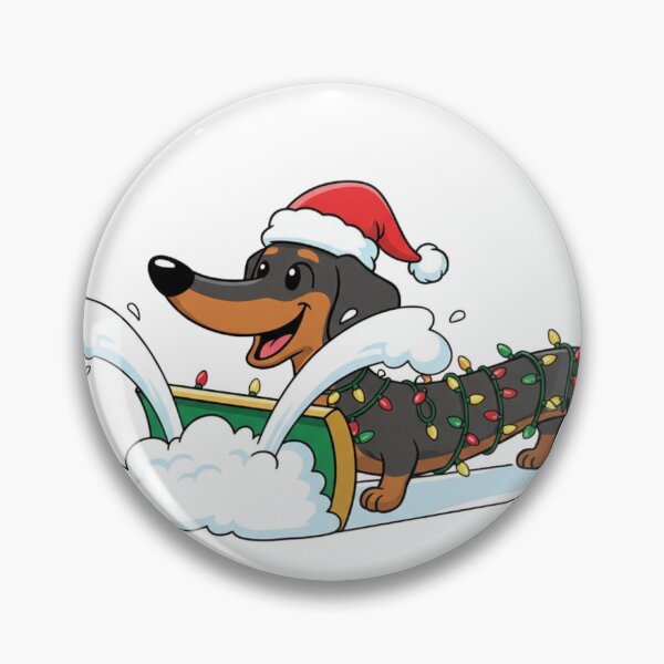 Item preview, Dachshund Snowplow Service – Funny Christmas Dachshund Design designed and sold by LaurannaDesign.