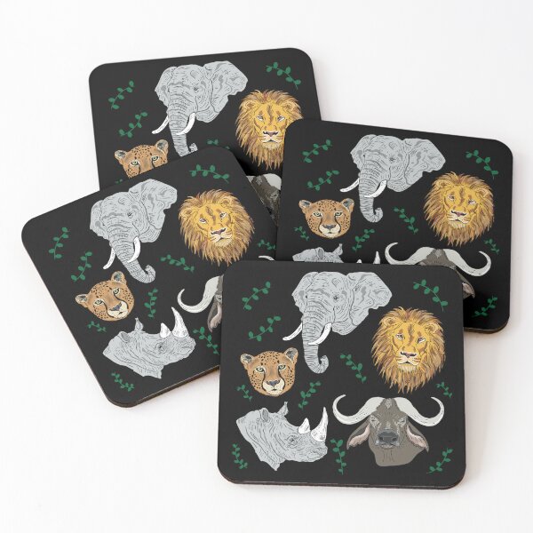 Item preview, The Big Five Safari Animals designed and sold by SpiritedArtwork.
