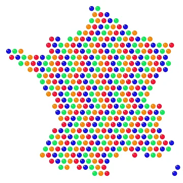 Artwork thumbnail, Multicolored Rhinestone France by TheIconSmith