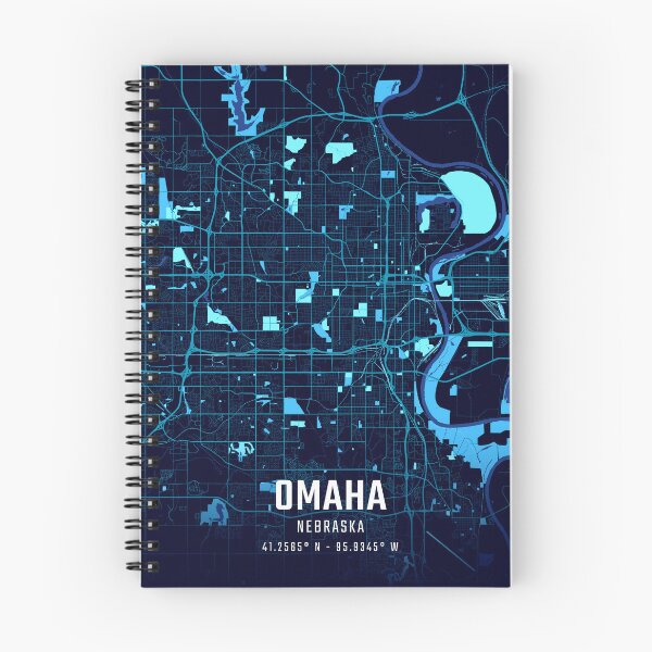 Item preview, Omaha Midnight City Map designed and sold by HomeLivingCo.