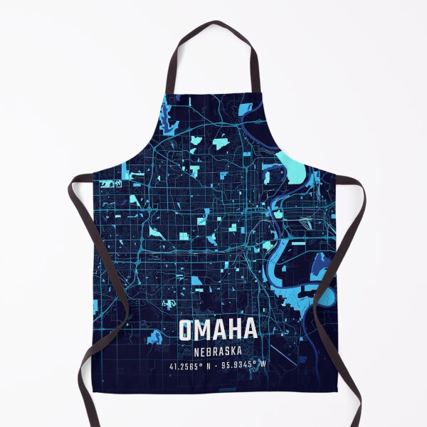 Item preview, Omaha Midnight City Map designed and sold by HomeLivingCo.