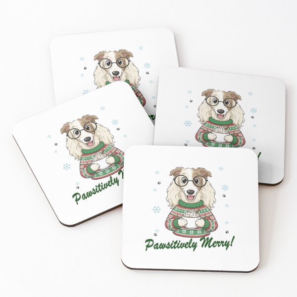 Item preview, Pawsitively Merry Borzoi in Christmas Sweater with Hot Cocoa | Dog Lovers designed and sold by The Real Life Symphony.