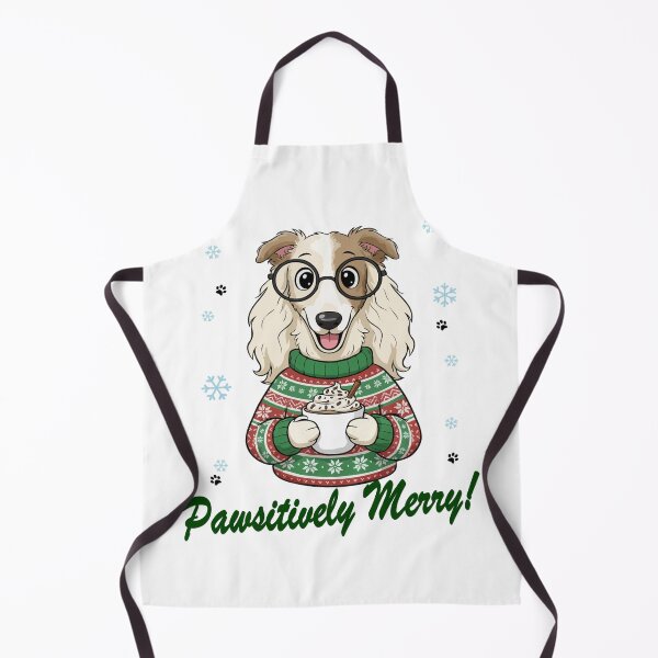 Item preview, Pawsitively Merry Borzoi in Christmas Sweater with Hot Cocoa | Dog Lovers designed and sold by The Real Life Symphony.