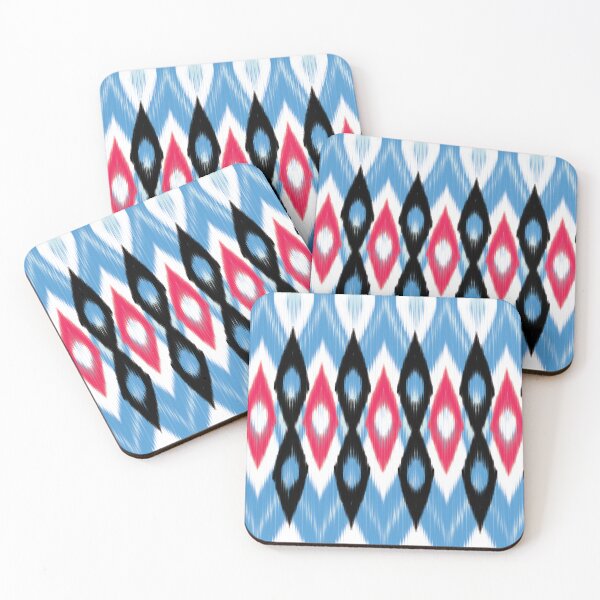 Item preview, Seamless Ikat Pattern Concept blue, black and red color designed and sold by ChaReePat.
