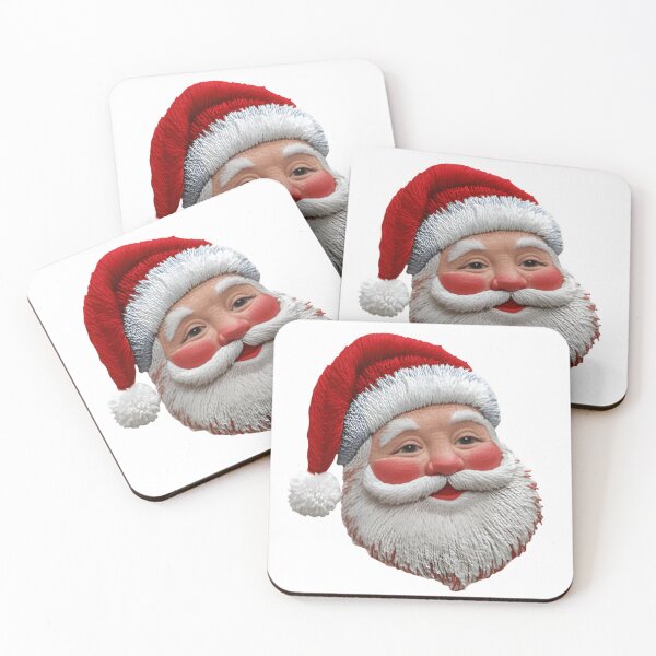 Item preview, Yarn Embroidery Santa Face Funny Christmas Faux Yarn designed and sold by Thread&Fable.