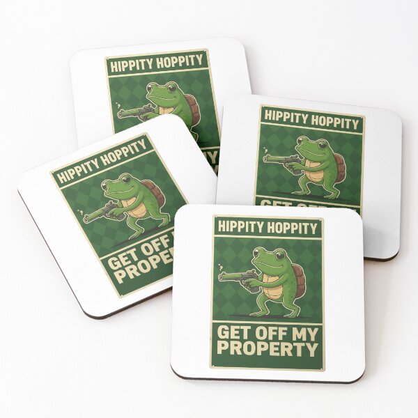 Item preview, Hippity Hoppity Get Off My Property | Funny Frog with Gun Sign designed and sold by JossDesign15.