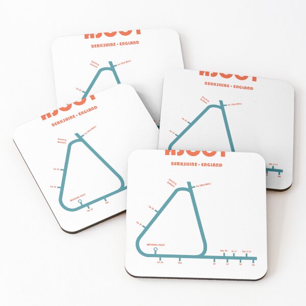 Item preview, Retro Minimalist Ascot Racecourse Line Art Print designed and sold by The Circuit Collection.
