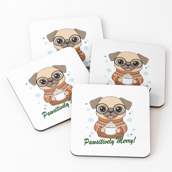 Item preview, Pawsitively Merry Chug dog in Christmas Sweater with Hot Cocoa | Dog Lovers designed and sold by The Real Life Symphony.