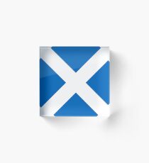 Scotland: Scottish Flag (Saltire) Acrylic Block