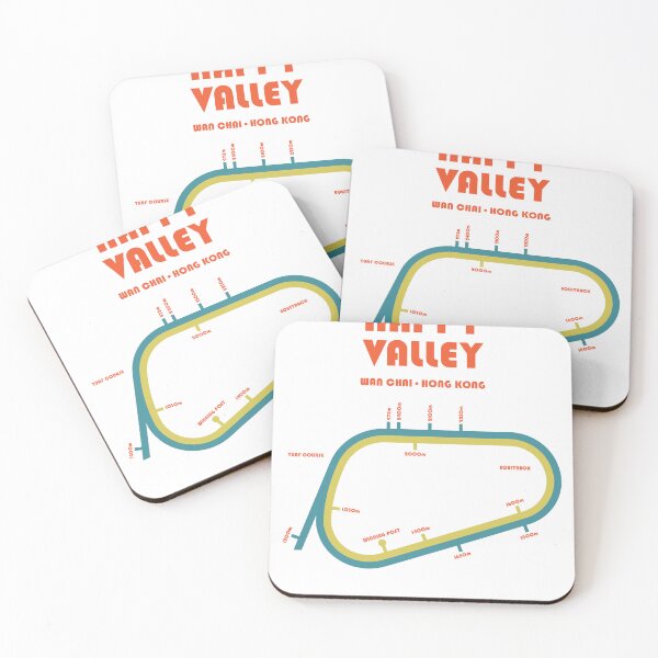 Item preview, Retro Minimalist Happy Valley Racecourse Line Art Print designed and sold by The Circuit Collection.