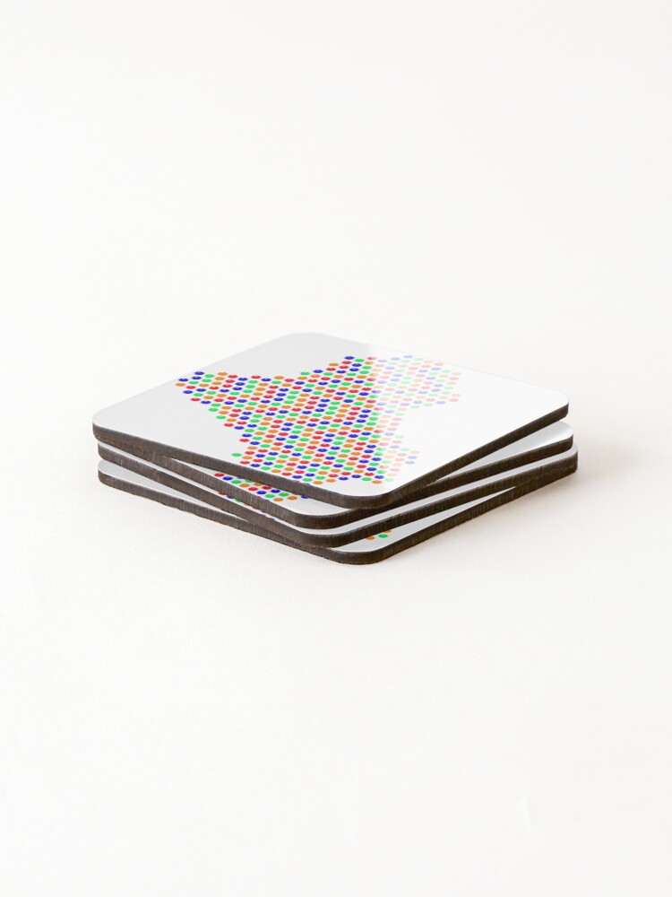 Thumbnail 4 of 5, Coasters (Set of 4), Multicolored Rhinestone Iraq designed and sold by TheIconSmith.