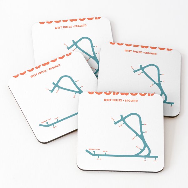 Item preview, Retro Minimalist Goodwood Racecourse Line Art Print designed and sold by The Circuit Collection.