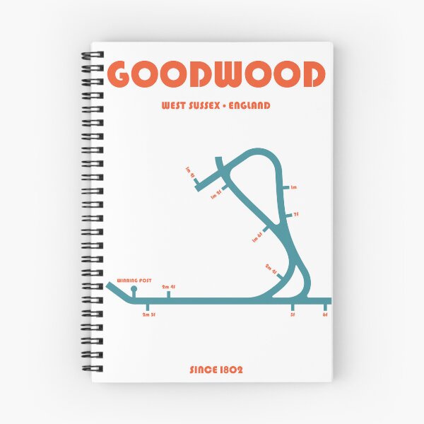 Item preview, Retro Minimalist Goodwood Racecourse Line Art Print designed and sold by The Circuit Collection.