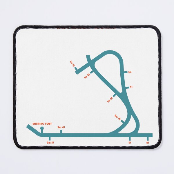 Item preview, Retro Minimalist Goodwood Racecourse Line Art Print designed and sold by The Circuit Collection.