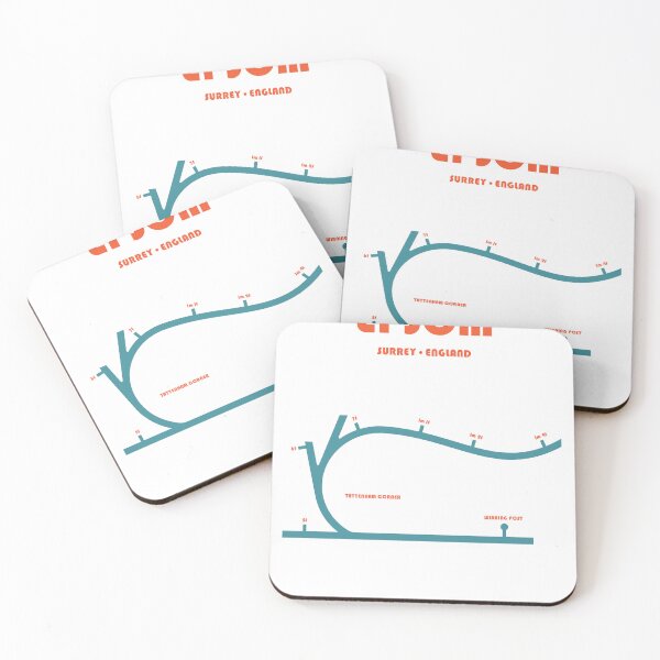 Item preview, Retro Minimalist Epsom Racecourse Line Art Print designed and sold by CircuitDesign.