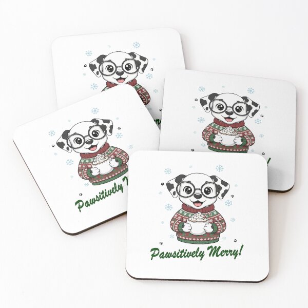 Item preview, Pawsitively Merry Dalmatian in Christmas Sweater with Hot Cocoa | Dog Lovers designed and sold by The Real Life Symphony.