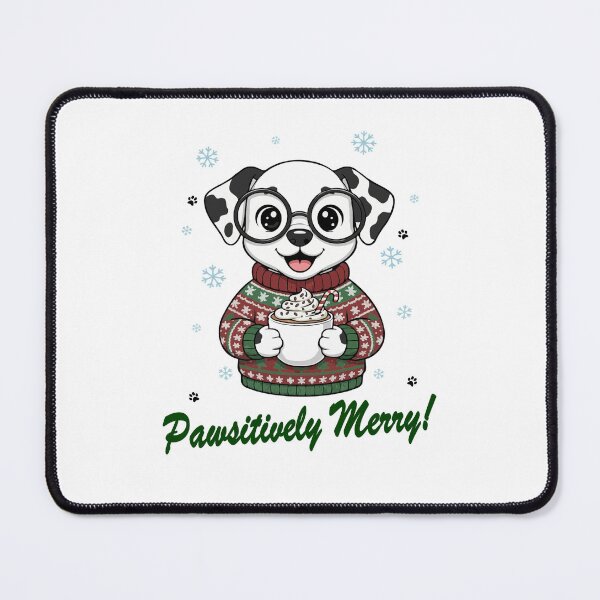 Item preview, Pawsitively Merry Dalmatian in Christmas Sweater with Hot Cocoa | Dog Lovers designed and sold by The Real Life Symphony.