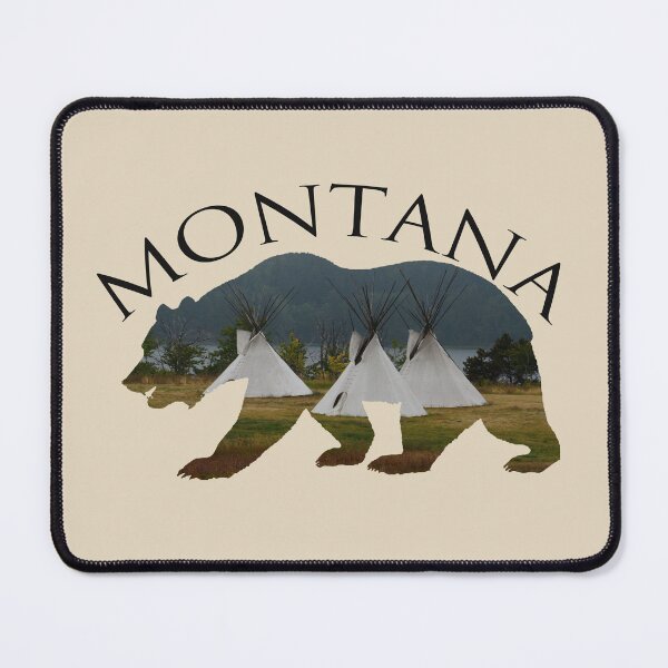 Item preview, Montana Bear with Tipis designed and sold by Whisperingpeaks.