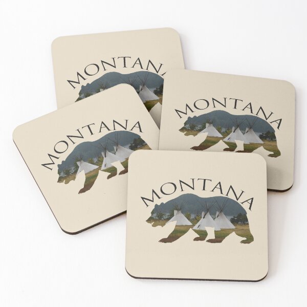 Item preview, Montana Bear with Tipis designed and sold by Whisperingpeaks.