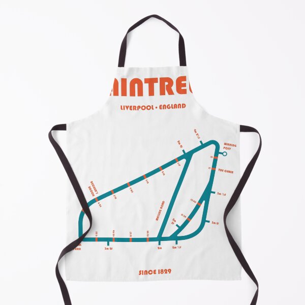 Item preview, Retro Minimalist Aintree Racecourse Line Art Print designed and sold by The Circuit Collection.