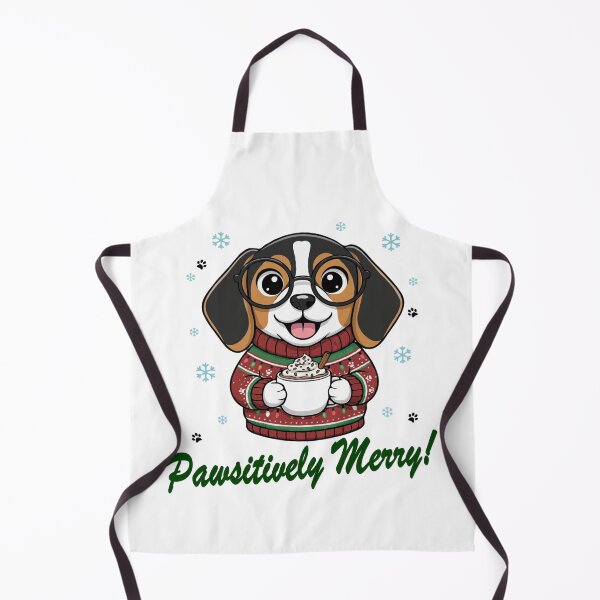 Item preview, Pawsitively Merry Beagle in Christmas Sweater with Hot Cocoa | Dog Lovers designed and sold by The Real Life Symphony.