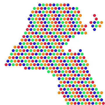 Artwork thumbnail, Multicolored Rhinestone Kuwait by TheIconSmith