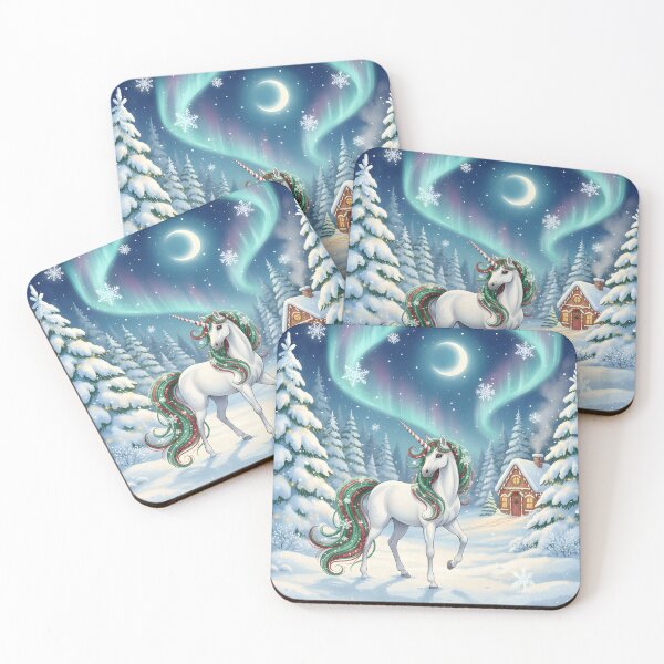 Item preview, Snowy Christmas Unicorn Magic designed and sold by daila70.