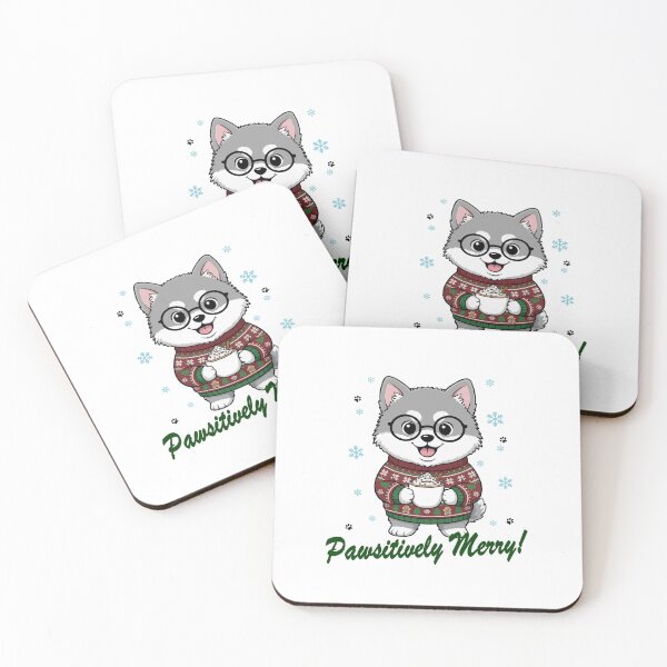 Item preview, Pawsitively Merry Keeshond in Christmas Sweater with Hot Cocoa | Dog Lovers designed and sold by The Real Life Symphony.