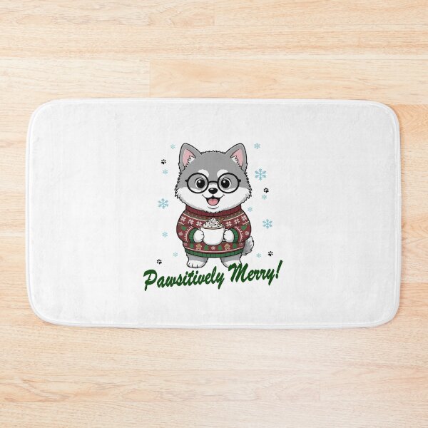 Item preview, Pawsitively Merry Keeshond in Christmas Sweater with Hot Cocoa | Dog Lovers designed and sold by The Real Life Symphony.